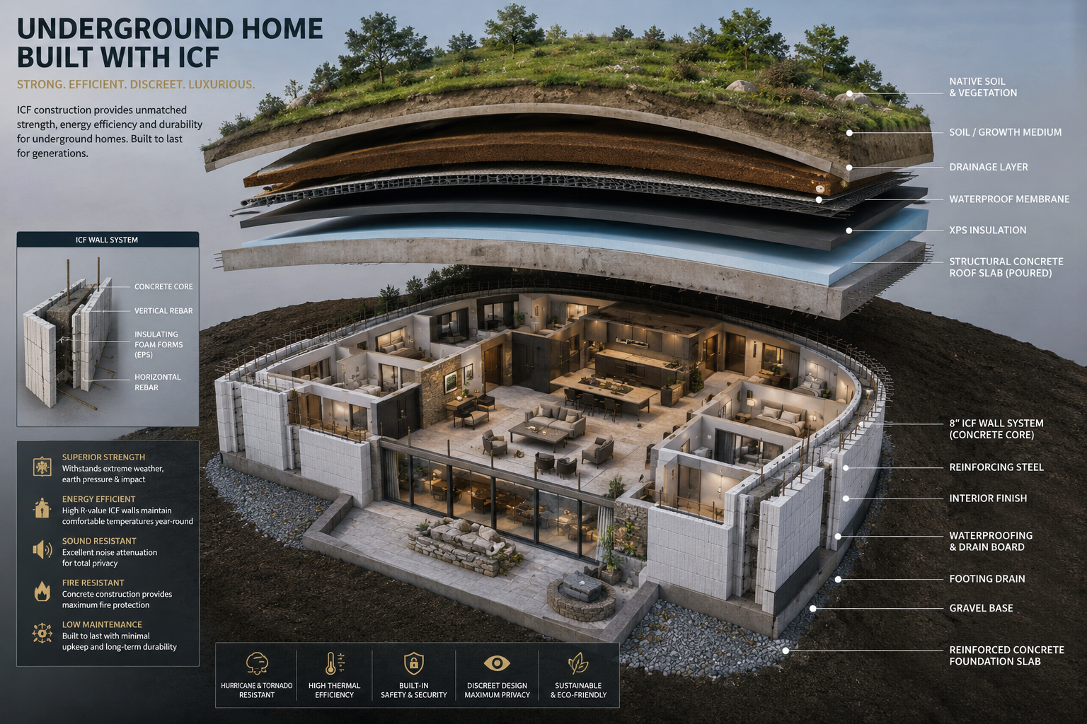 exploded view undground home